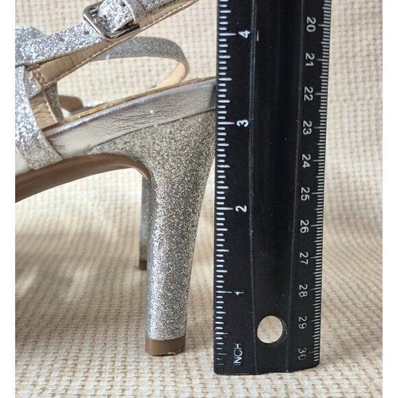 Naturalizer Baylor Silver Women's Size 8W Heels Pumps Sparkle Glitter Prom Event - Picture 7 of 14